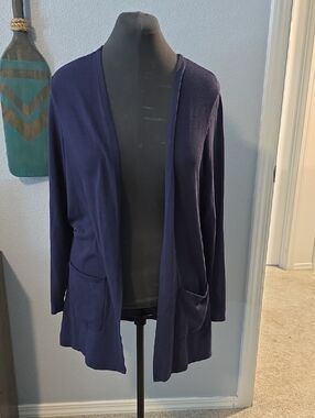 torrid Navy Open-Front Pocket Cardigan